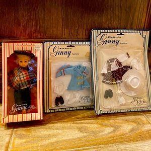 Vintage Ginny doll by Vogue dolls NIB with 2 outfits NIB included.